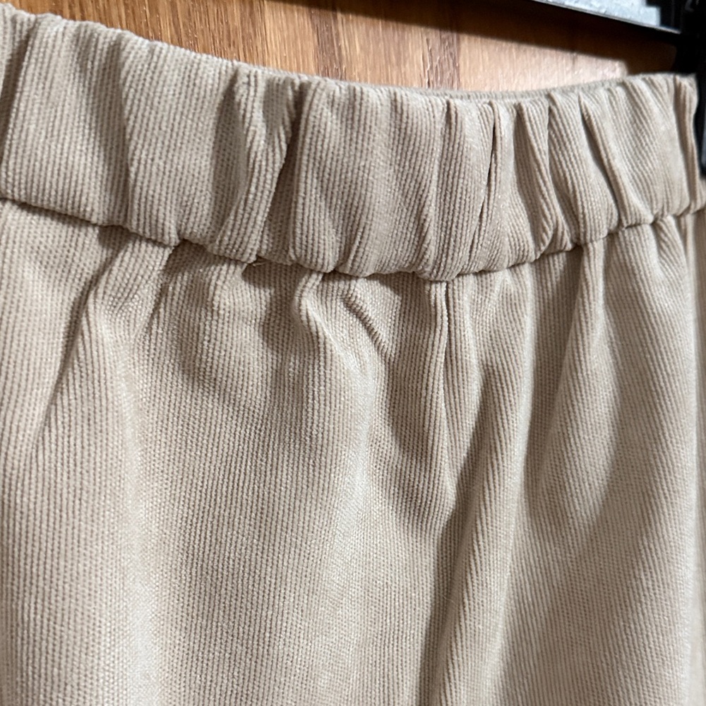 Hem & Thread Light Beige Button-Front Ruffle Skirt - Picture 7 of 9